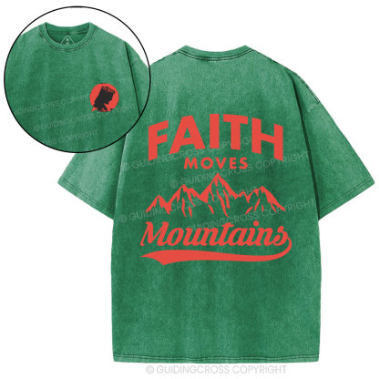 Faith Move Mountain Christian Washed T-Shirt