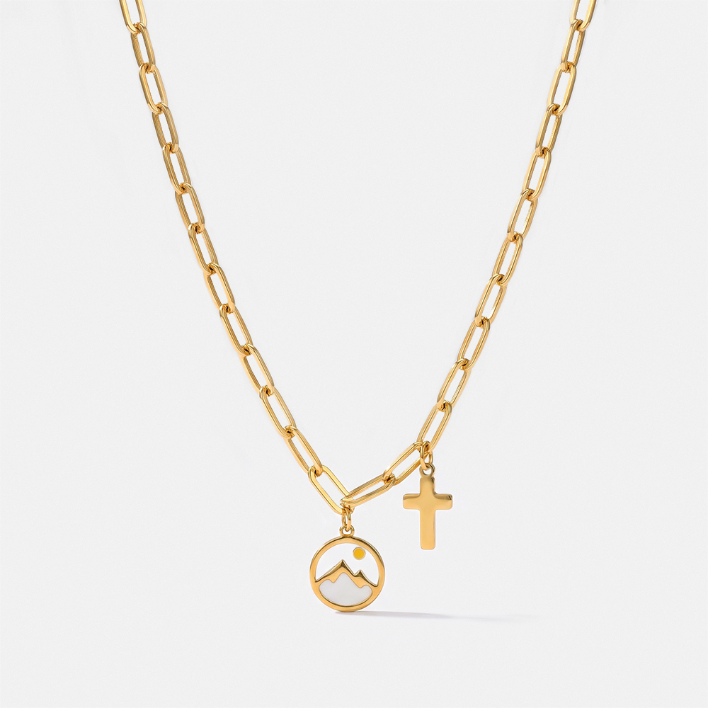 Faith Moves Mountains Christian Necklace