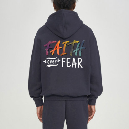 Faith Over Faer Christian Fleece Hoodie Set