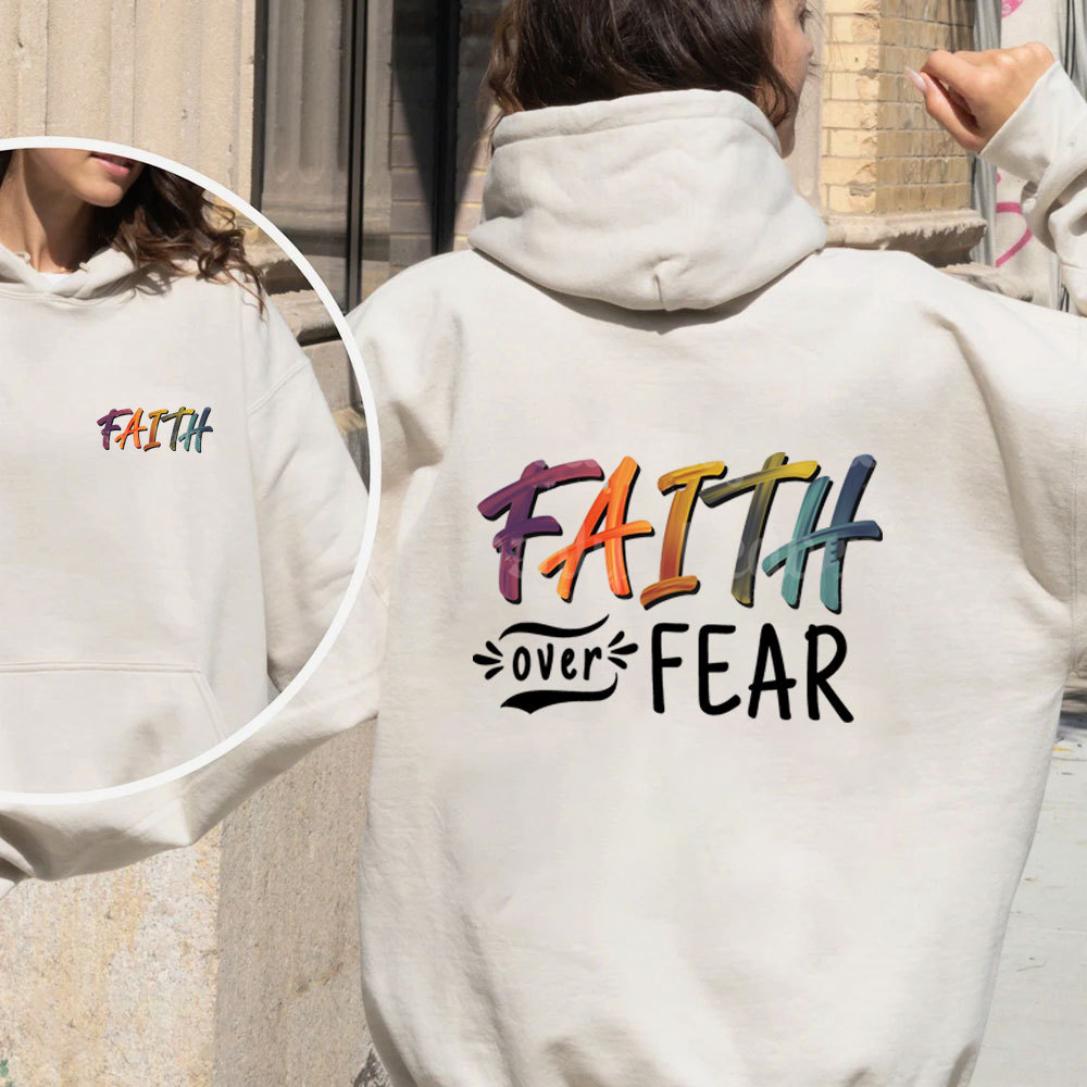 Faith Over Faer Christian Fleece Hoodie Set