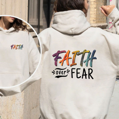 Faith Over Faer Christian Fleece Hoodie Set