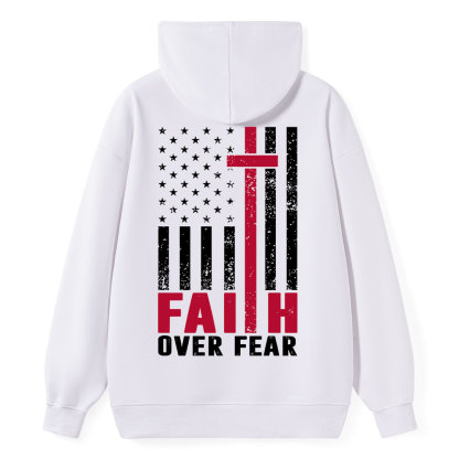 Faith Over Fear American Flag Hoodie