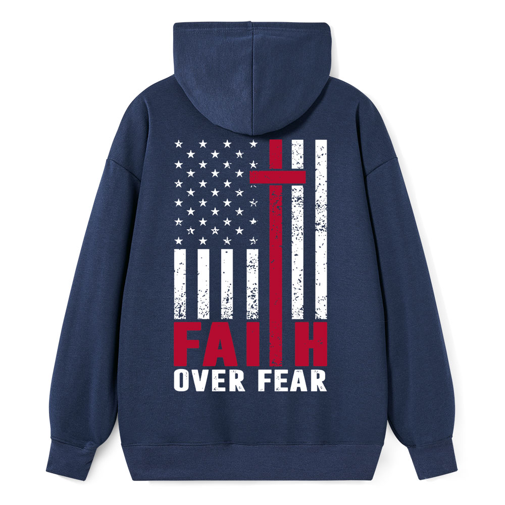 Faith Over Fear American Flag Hoodie Sale - GuidingCross