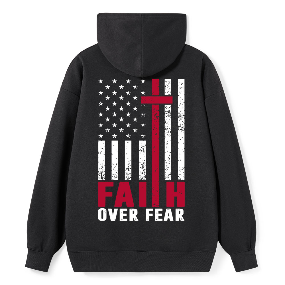 Faith Over Fear American Flag Hoodie