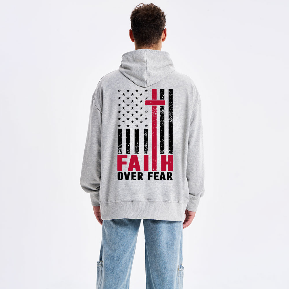 Faith Over Fear American Flag Hoodie