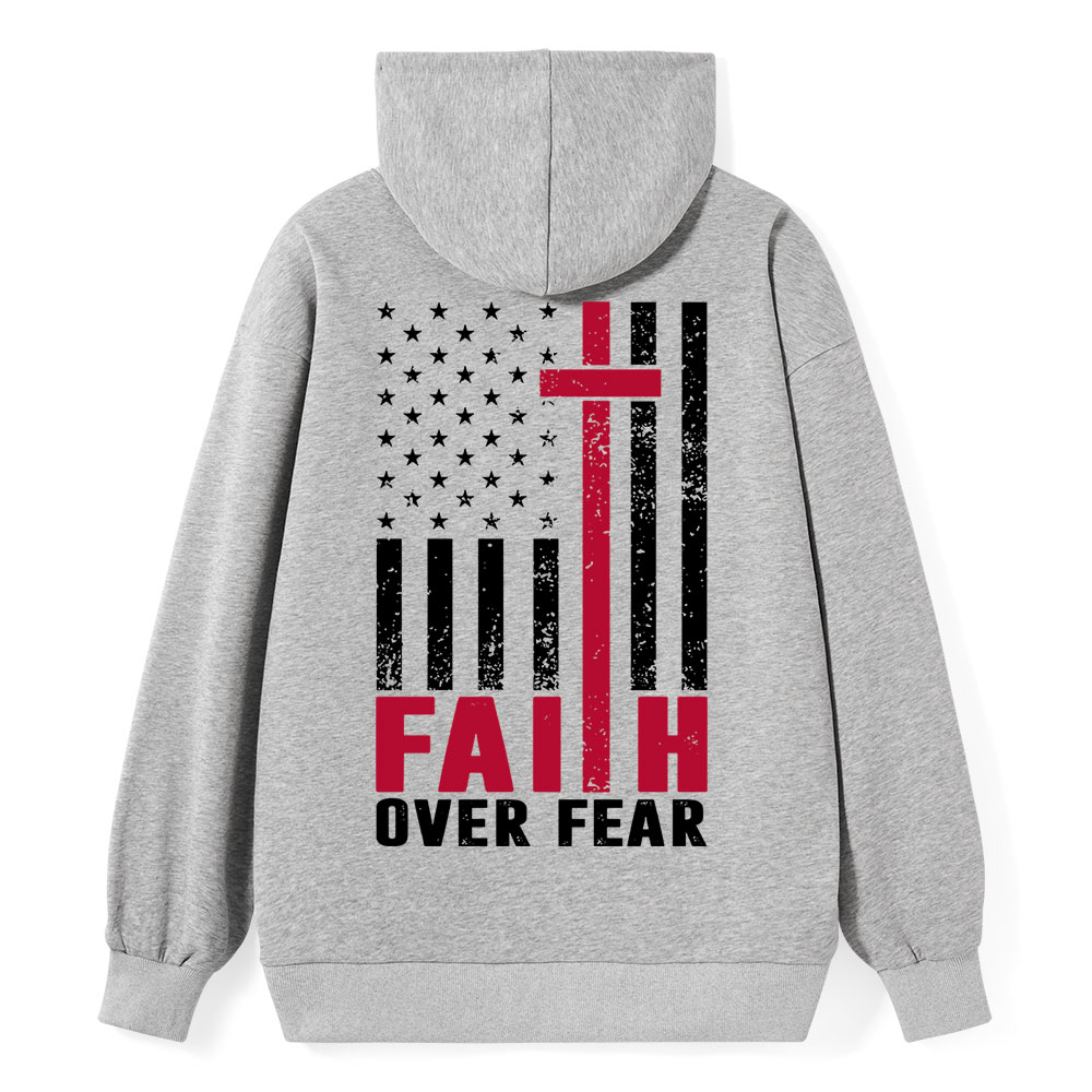 Faith Over Fear American Flag Hoodie