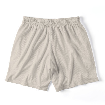 Faith Over Fear Beige Christian Mesh Shorts