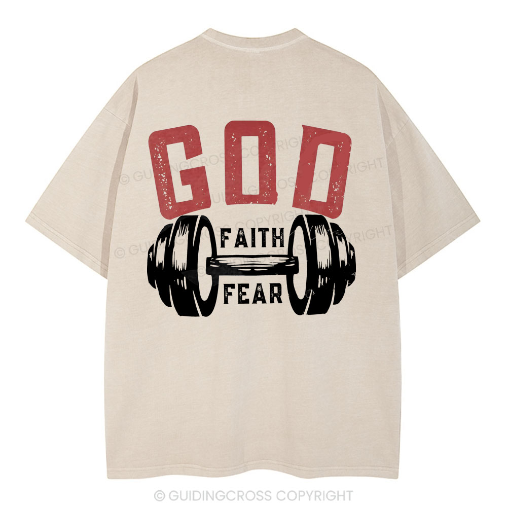Faith Over Fear Chirstian Washed T-Shirt