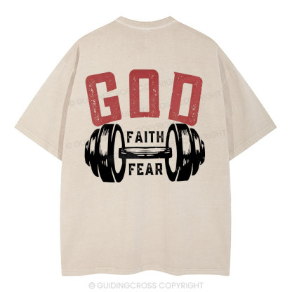 Faith Over Fear Chirstian Washed T-Shirt