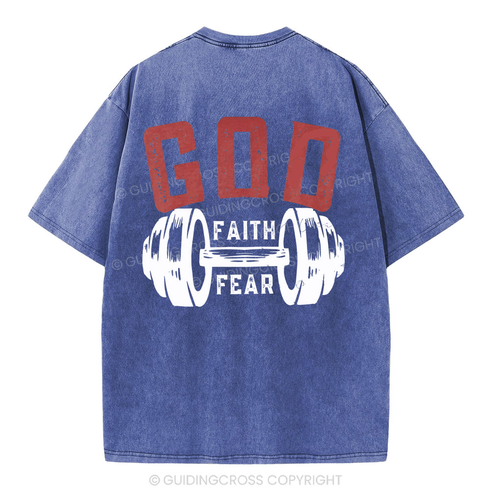 Faith Over Fear Chirstian Washed T-Shirt