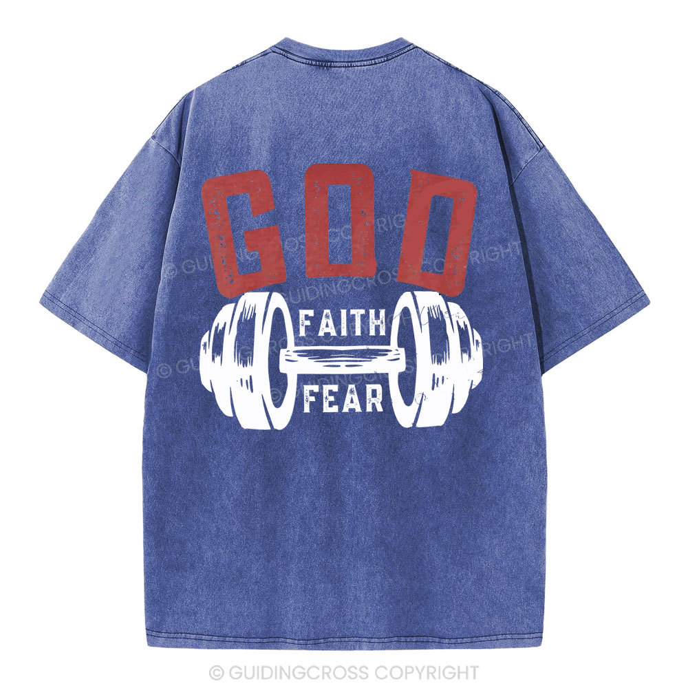 Faith Over Fear Chirstian Washed T-Shirt
