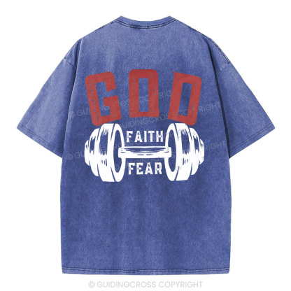 Faith Over Fear Chirstian Washed T-Shirt