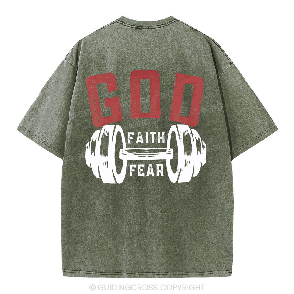 Faith Over Fear Chirstian Washed T-Shirt