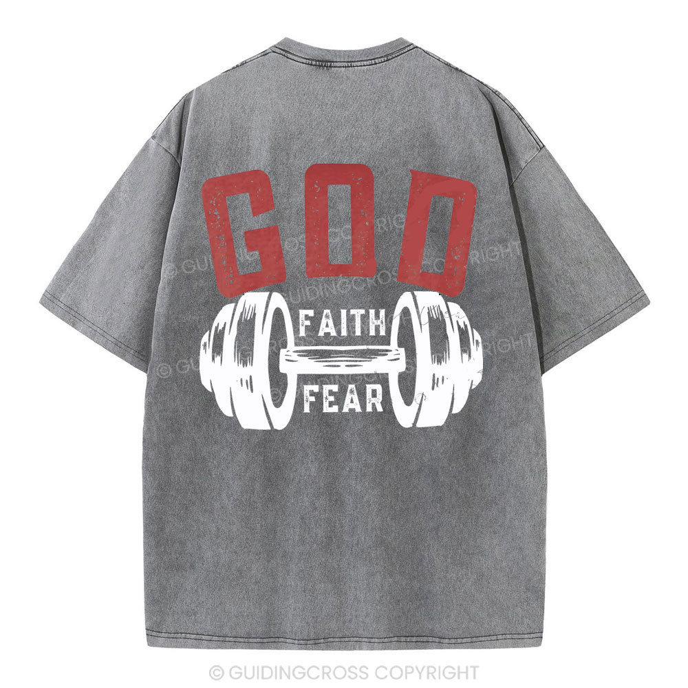 Faith Over Fear Chirstian Washed T-Shirt
