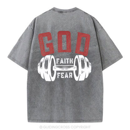 Faith Over Fear Chirstian Washed T-Shirt