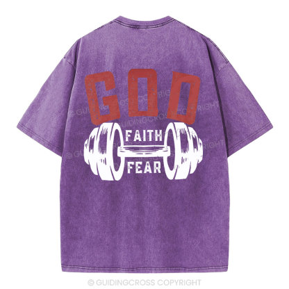 Faith Over Fear Chirstian Washed T-Shirt