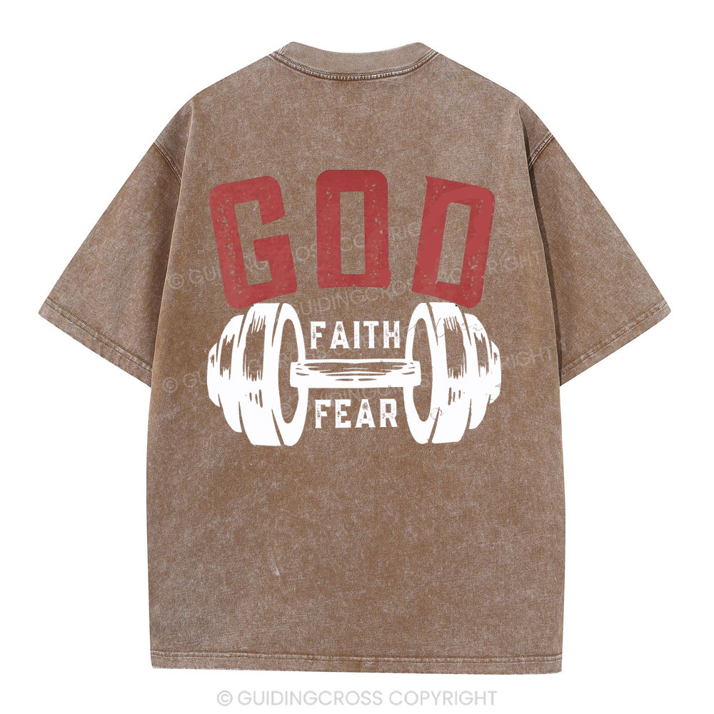 Faith Over Fear Chirstian Washed T-Shirt