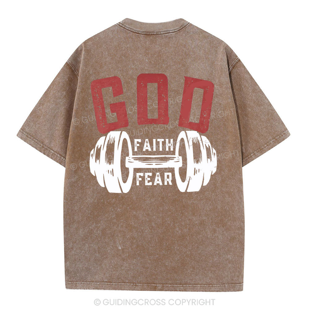 Faith Over Fear Chirstian Washed T-Shirt