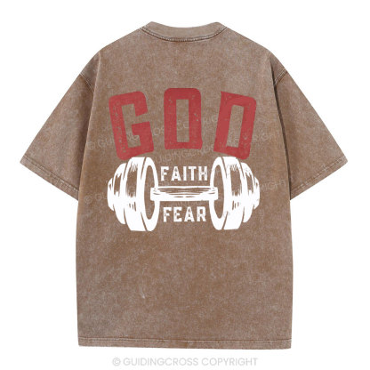 Faith Over Fear Chirstian Washed T-Shirt