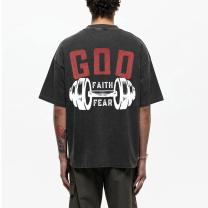 Faith Over Fear Chirstian Washed T-Shirt