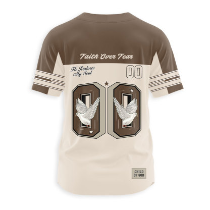 Faith Over Fear Christian Baseball Jersey