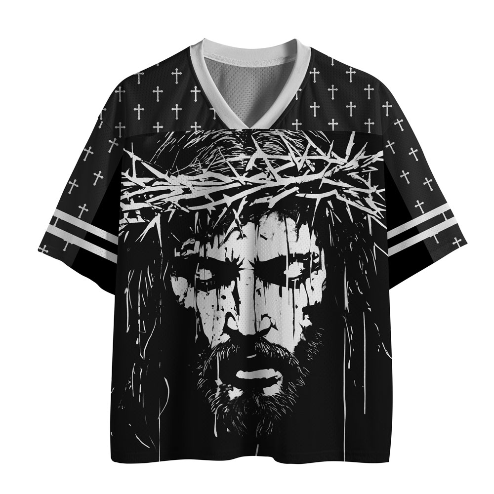 Faith Over Fear Christian Black Mesh Jersey
