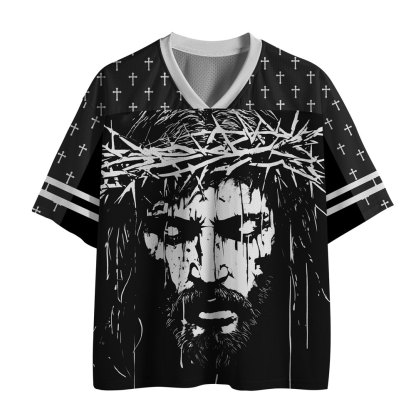 Faith Over Fear Christian Black Mesh Jersey