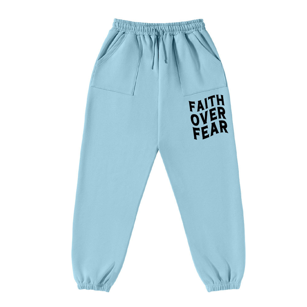 Faith Over Fear Christian Fleece Sweatpants