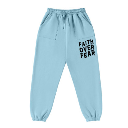 Faith Over Fear Christian Fleece Sweatpants