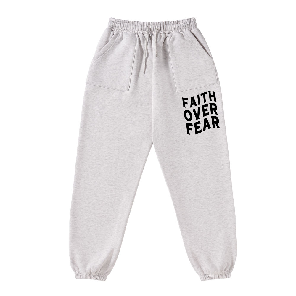 Faith Over Fear Christian Fleece Sweatpants