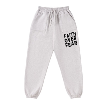 Faith Over Fear Christian Fleece Sweatpants