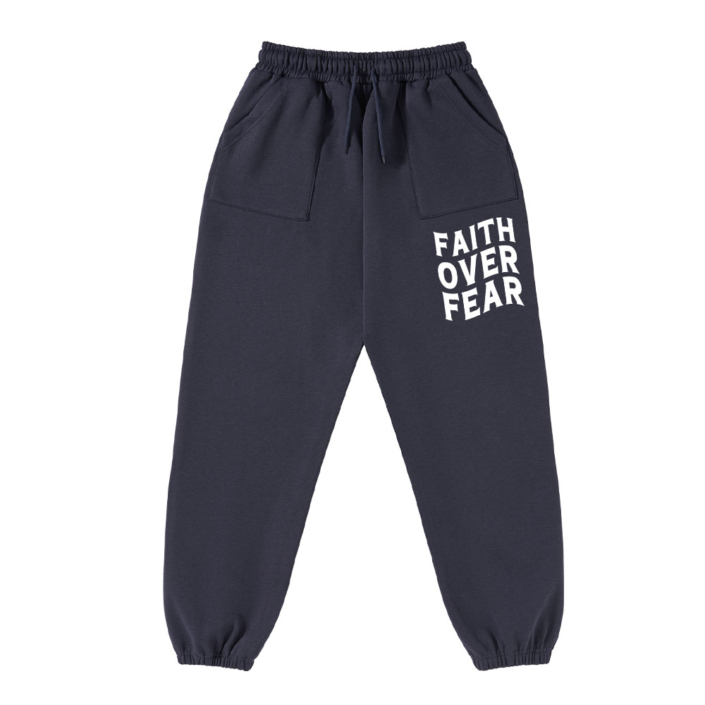 Faith Over Fear Christian Fleece Sweatpants