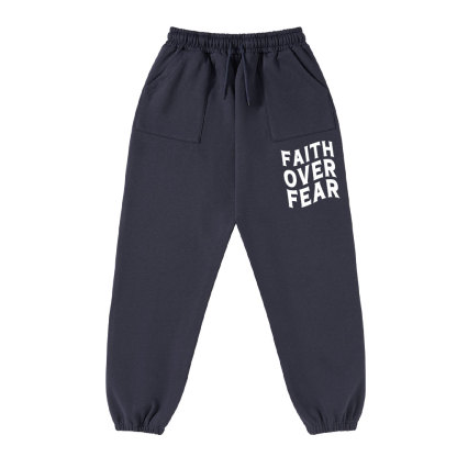 Faith Over Fear Christian Fleece Sweatpants