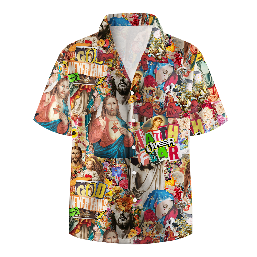 Faith Over Fear Christian Hawaiian Shirt