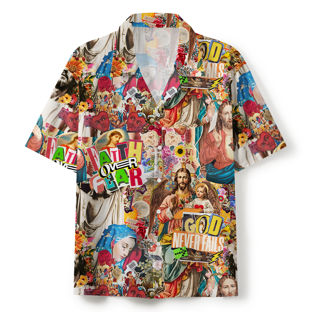 Faith Over Fear Christian Hawaiian Shirt