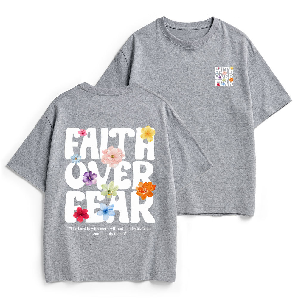 Faith Over Fear Christian Heavy Cotton T-Shirt