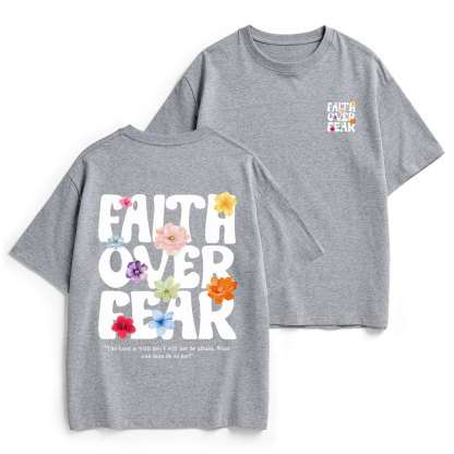 Faith Over Fear Christian Heavy Cotton T-Shirt