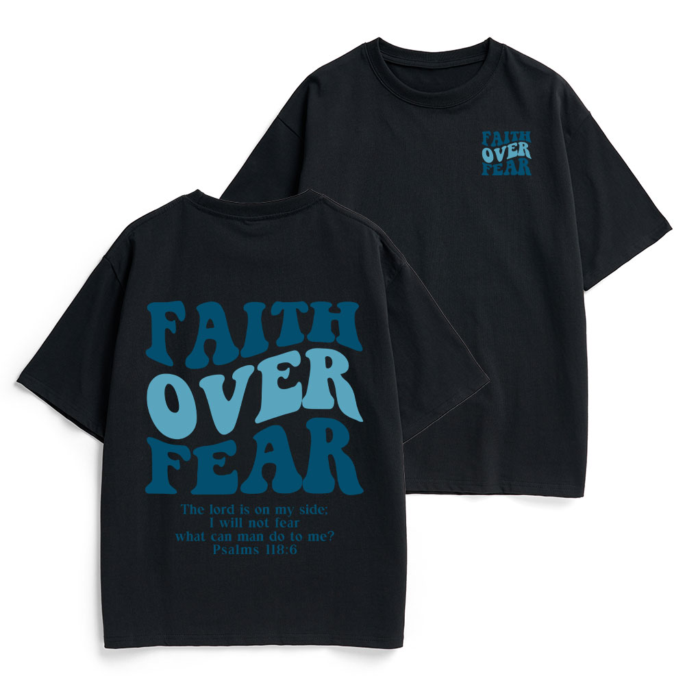 Faith Over Fear Christian Heavy Cotton T-Shirt