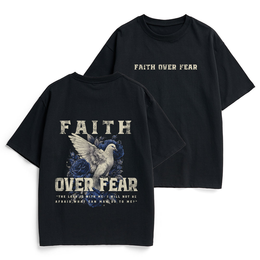 Faith Over Fear Christian Heavy Cotton T-Shirt