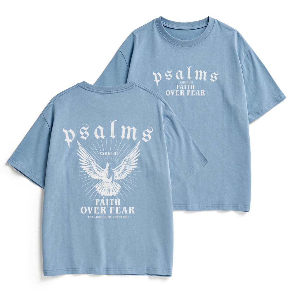 Faith Over Fear Christian Heavy Cotton T-Shirt