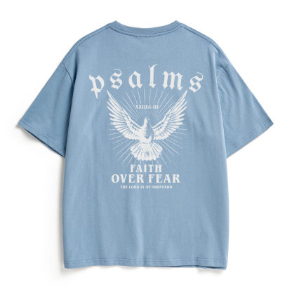 Faith Over Fear Christian Heavy Cotton T-Shirt