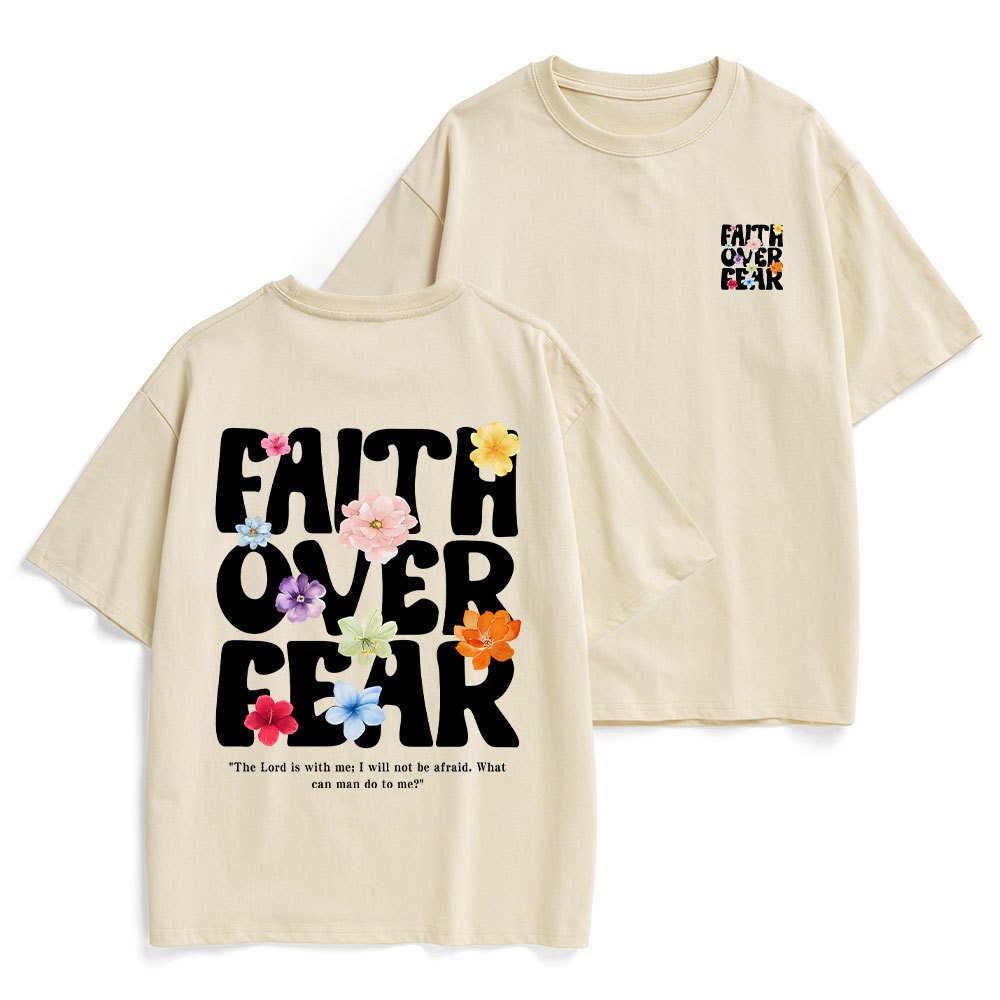 Faith Over Fear Christian Heavy Cotton T-Shirt