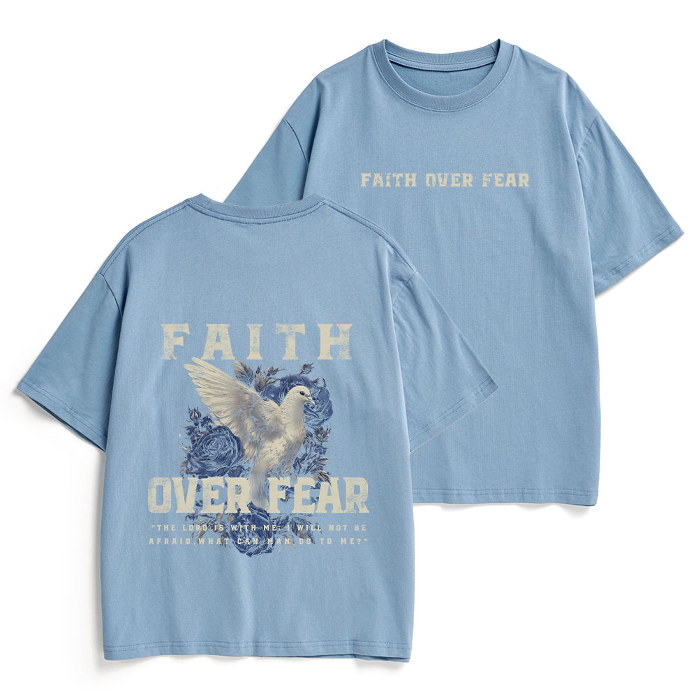 Faith Over Fear Christian Heavy Cotton T-Shirt
