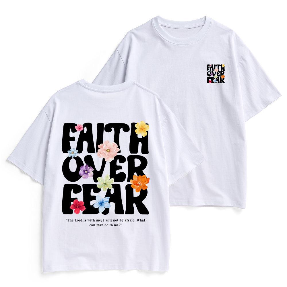 Faith Over Fear Christian Heavy Cotton T-Shirt