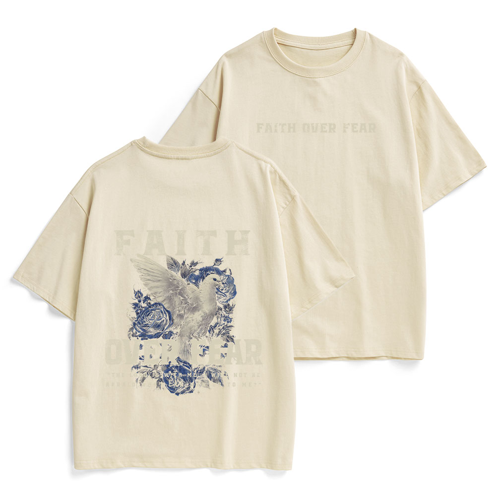 Faith Over Fear Christian Heavy Cotton T-Shirt