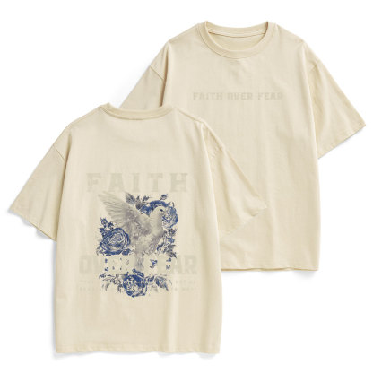 Faith Over Fear Christian Heavy Cotton T-Shirt