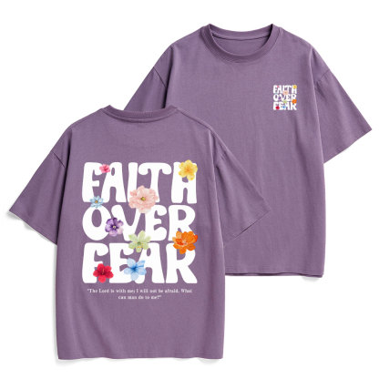 Faith Over Fear Christian Heavy Cotton T-Shirt