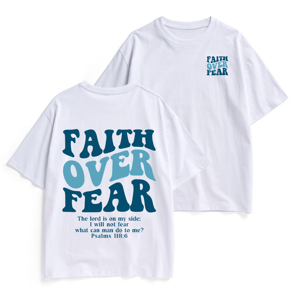 Faith Over Fear Christian Heavy Cotton T-Shirt