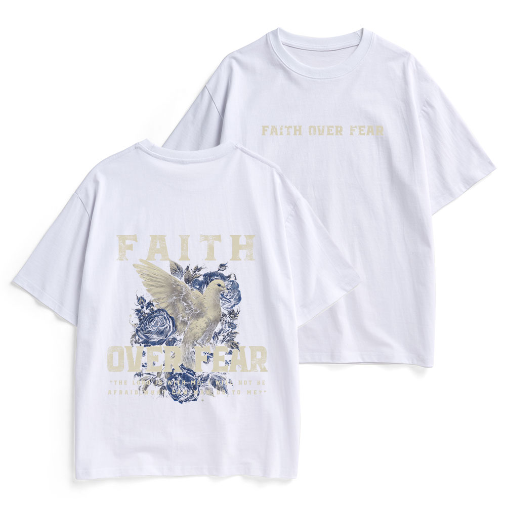 Faith Over Fear Christian Heavy Cotton T-Shirt