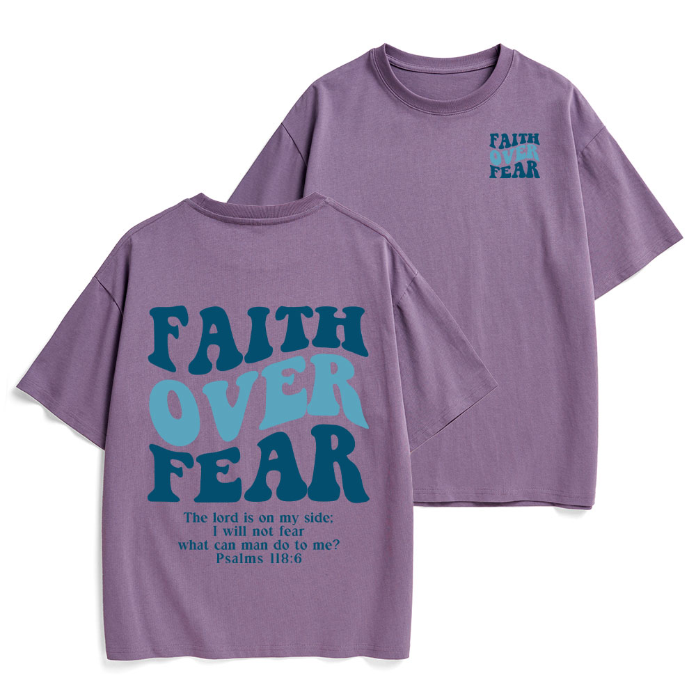 Faith Over Fear Christian Heavy Cotton T-Shirt